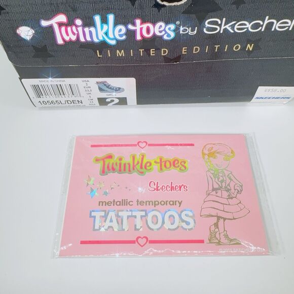 Skechers Twinkle Toes Limited Edition Girl’s Light Up Wings Glitter Boots 2 33.5 - Picture 8 of 11